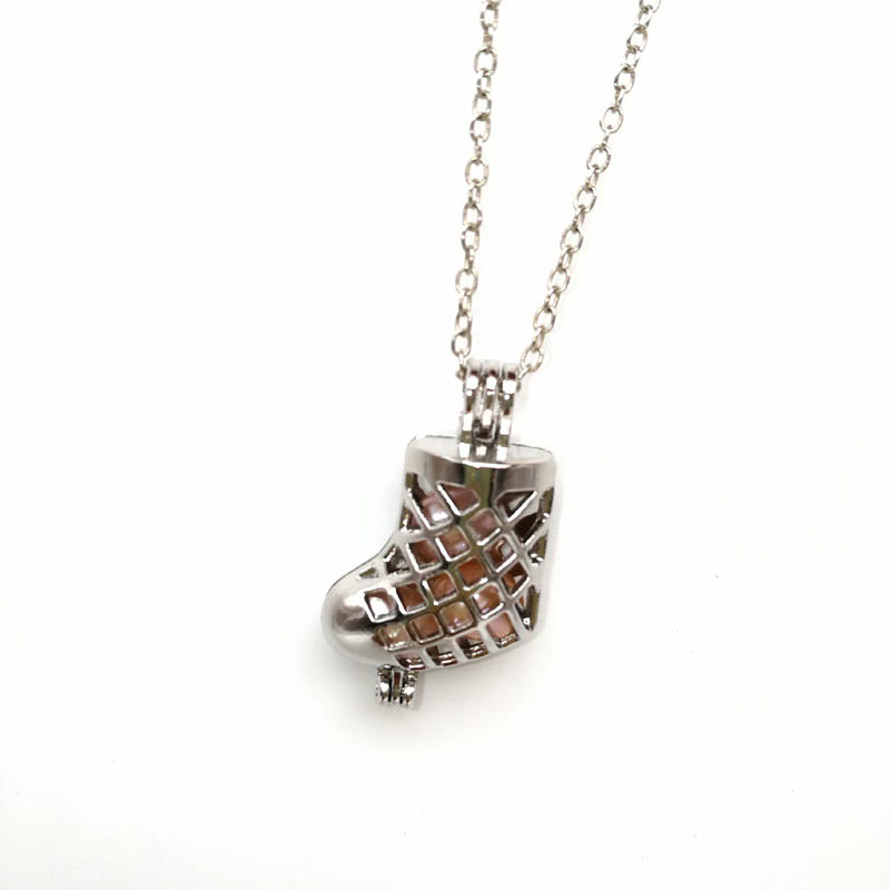 Pearl Cage Boot Pendant Jewelry