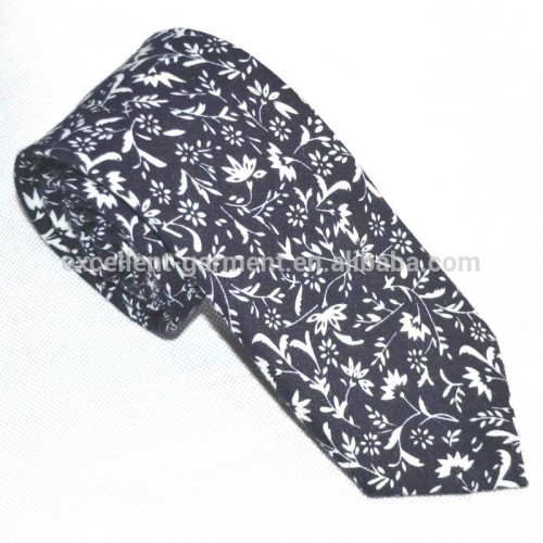 custom design screen printed linen neckties