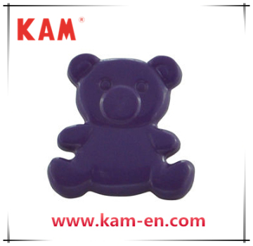 छोटे Bear आकृति के साथ बच्चों के बटन, बैंगनी, उच्च गुणवत्ता, Kam