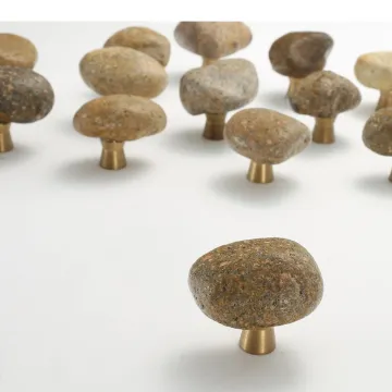 Kitchen Cabinet Knobs Handles Wardrobe Furniture Handle Drawer Pulls Natural Stone + Zinc Alloy Door Handles Unique