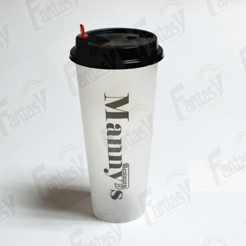 Custom logo disposable plastic frosted pp injection cups