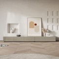 Console di intrattenimento elegante e moderna con top in pietra