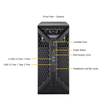 SuperworkStation SYS-531A-I UP Mid-Tower Workstation