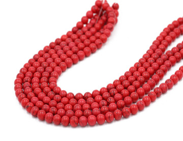 wholesale natural Chinese red turquoise beads for red ruby