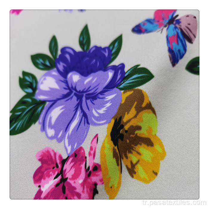 Yeni tasarım çiçek desenli streç baskılı kumaşlar