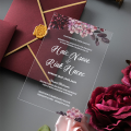 Biglietto d'auguri per invito a nozze in acrilico con design personalizzato