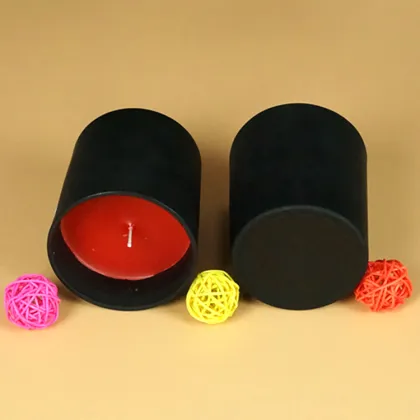 clean burning fragrant black glass jar candle