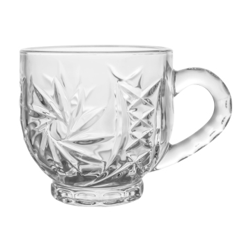 Wholesale Custom Logo Classic Clear Glass Tea Coffee Cups