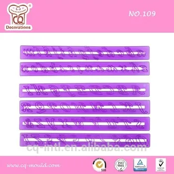 Sugarcraft Decoration Capital script Alphabet Frill Cutter