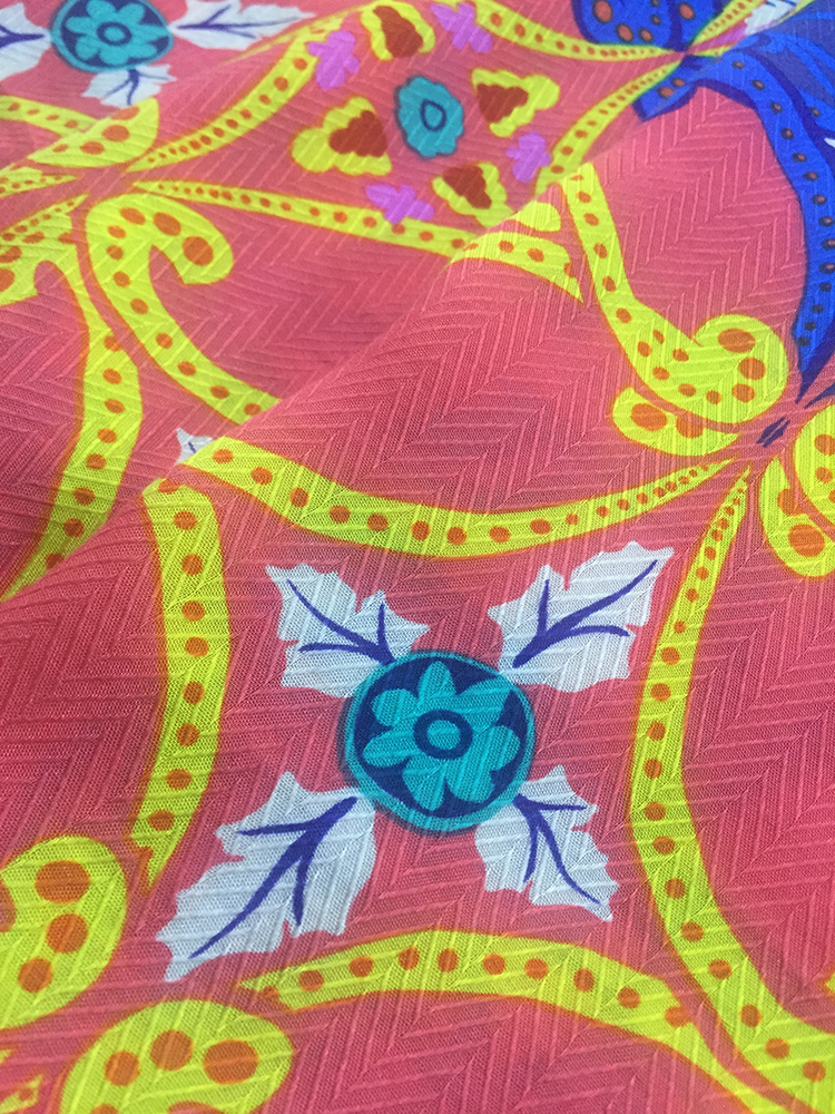 Rayon Herringbone 60s Printing