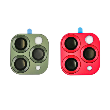 Titanium Alloy CD Pattern Full Cover Tempered Glass Film for iPhone 13/12 Pro Max Mini - Metal Camera Lens Protector