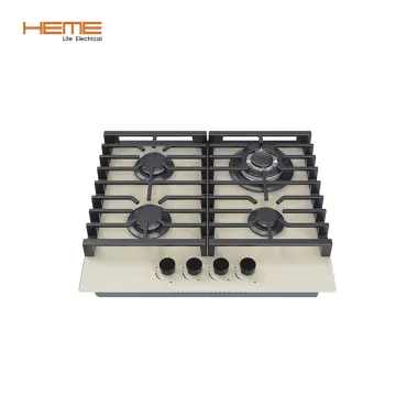 Built-in Gas Cooktop 4 Burner Glass Panel Gaz Hob for Kitchen Cooking
