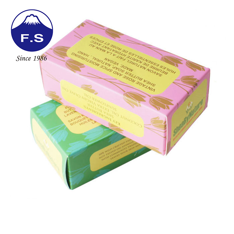 Empty Design Green Color Printing Paper Soap Box