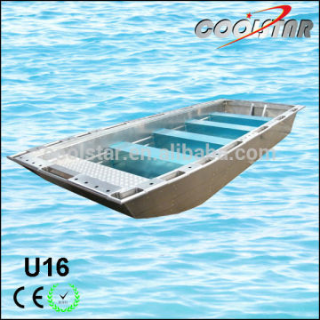 flat bottom stability aluminium rescue boat for fishing