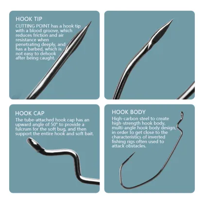 Wholesale Inverted Fishing Hooks: OWNER Cultiva Soft Insect Crank B-73 11546 Lure Hooks