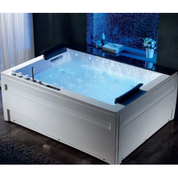 Corner White Acrylic Spa Whirlpool Bathtub 48 inci