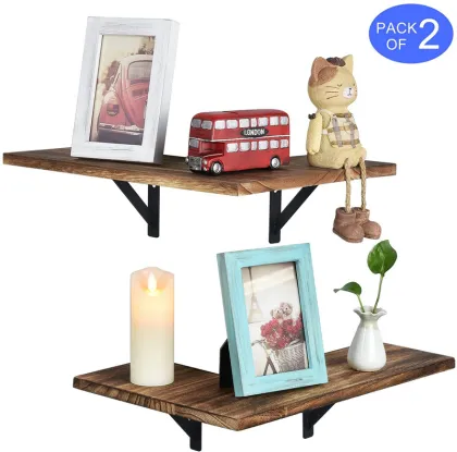 Set Of 2 L Shape Wall Corner Shelf