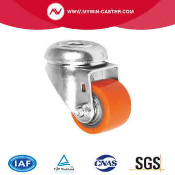 3.5 "Salutan Zink Tidak Bolt Brek Bolt Double Ball Bearing acuan pada Pu / Lron Core Flat Europe Europe Type Light Duty Caster Wheels
