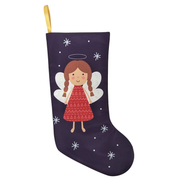 Printed christmas dancing angel stocking