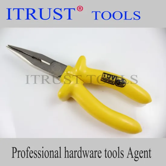 Yellow Insulated Handle long nose Pliers PL1311B