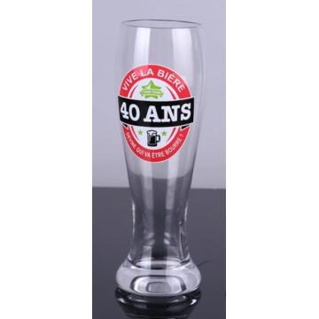 Hand Made Decal Printing 500ml Beer Glass Cup With Many Pattern