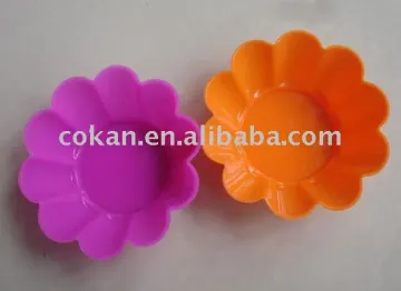 Flower shape silicone cupcake mold,small silicone cake mould CK-C067J