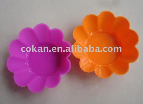 Flower shape silicone cupcake mold,small silicone cake mould CK-C067J