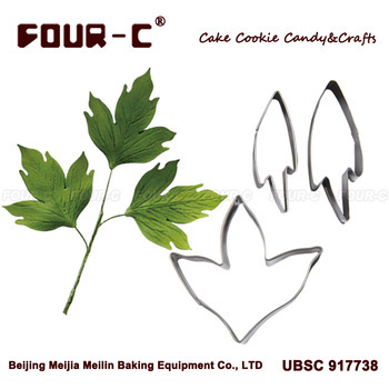 PEONY LEAF CUTTER SET Petal Leaves stainless steel cutter Sugarcraft tool Clay play tool
