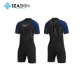 Seaskin Mens Back Zip Basic Flatlock Summer WetSuit