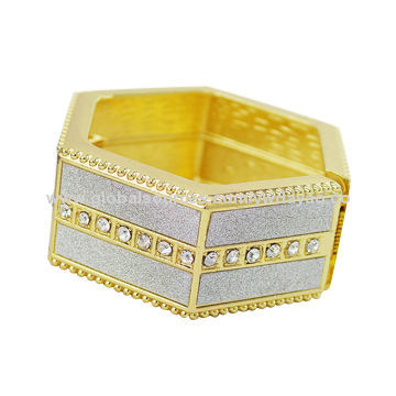 Gold-plated bling-bling crystal bangles