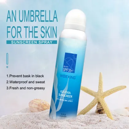 Wiseking Korean Sunscreen Spray Lotion SPF 50 Organic Mineral Tinted Sunscreen