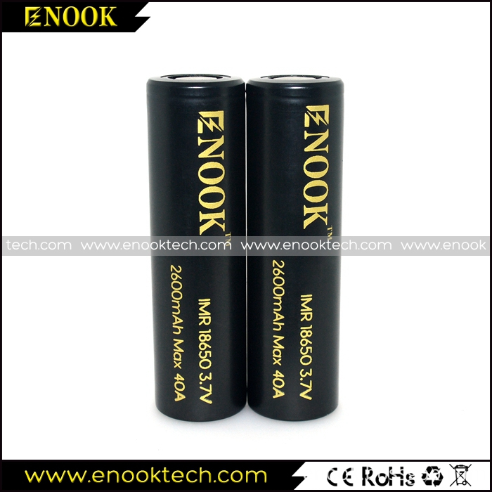 high capacity ENOOK 2600mah 3.7V 40A 50g/pc battery