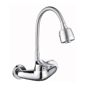 Drop Down Single Handle Operation Chrome All Metal Body Sink Faucet Faucet set