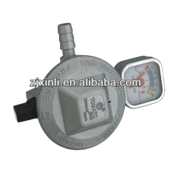 High Quality Regulator LPG with Meter, Zinc Alloy Gas Valve with Child Lock Switch