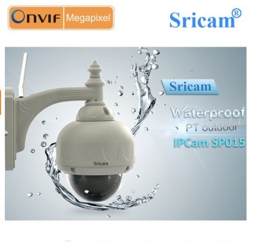 Factory Sricam SP015 HD720P h.264CMOS 1.0MP Plug and play outdoor waterproof p2p PT ip camera