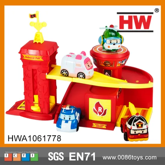 Fire Station parking toy car garage