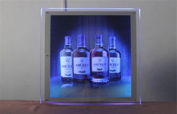 Bright Silver Led Dynamic Light Box A5 ，hang Flashing Advertising Board
