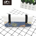 Custom nostalgic retro label style PU leather pencil case & bag handbags multifunctional bag