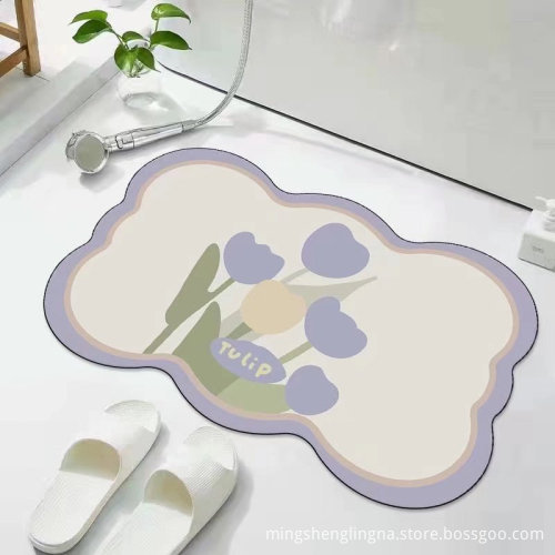 Super Absorbent Rubber Backed quick dry bath mat