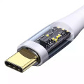Câble USB C 5A transparent transparent 100W