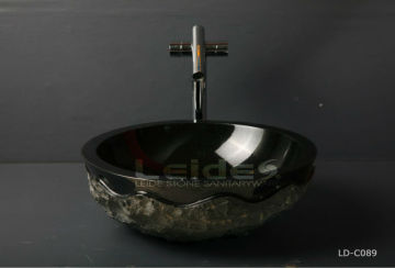 Black vessel sink bathroom face basin