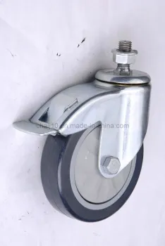 Wheel Casters, 2/2.5/3/4/5 Inch Screw Dual Brake Casters