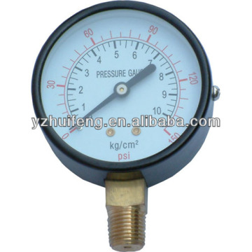 115mm black aluminum pressure gauge