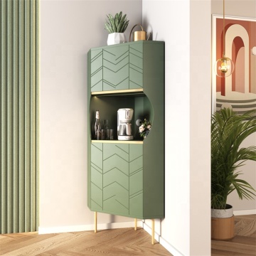 Wooden Locker Storage Cabinet With LED Corner Cabinet