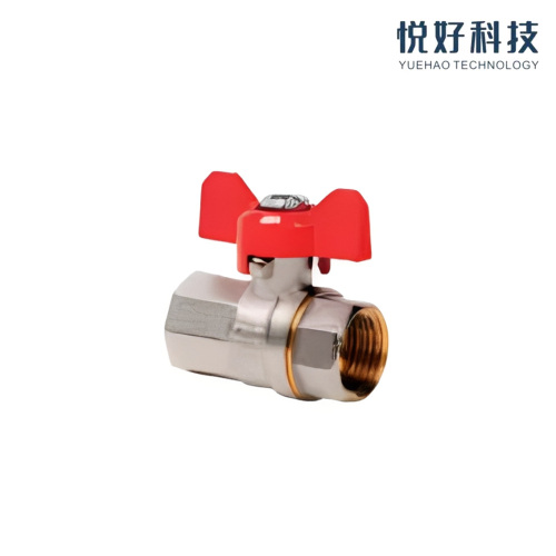 Efficiente valvola a sfera in ottone con design a maniglia a farfalla