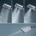 4-Function Square Hand Shower with Spray Gun and Silicone Nozzle