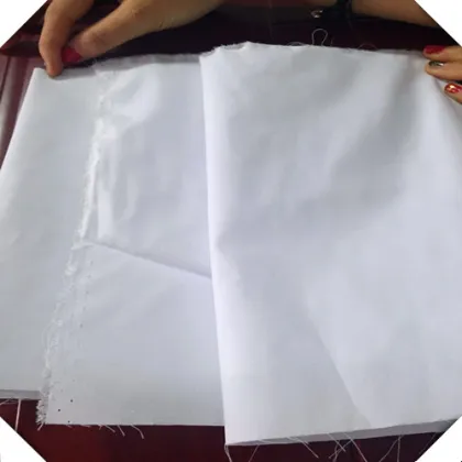 Polyester Cotton Mixed Woven White Fabric
