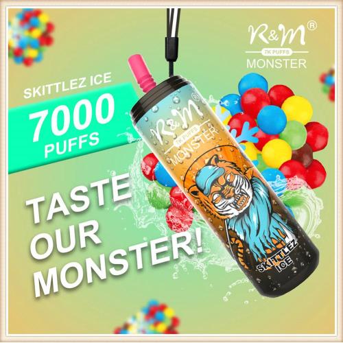 일회용 vape 키트 R &amp; M Monster 7000 퍼프 상자