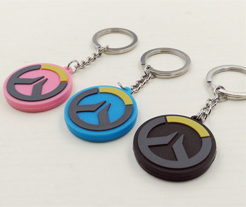 Promotional Round Shape PVC Keyring 3