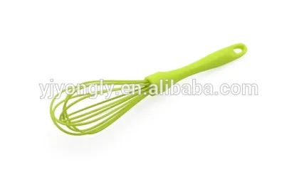 Silicone milk whisker egg whisker with plastic handle